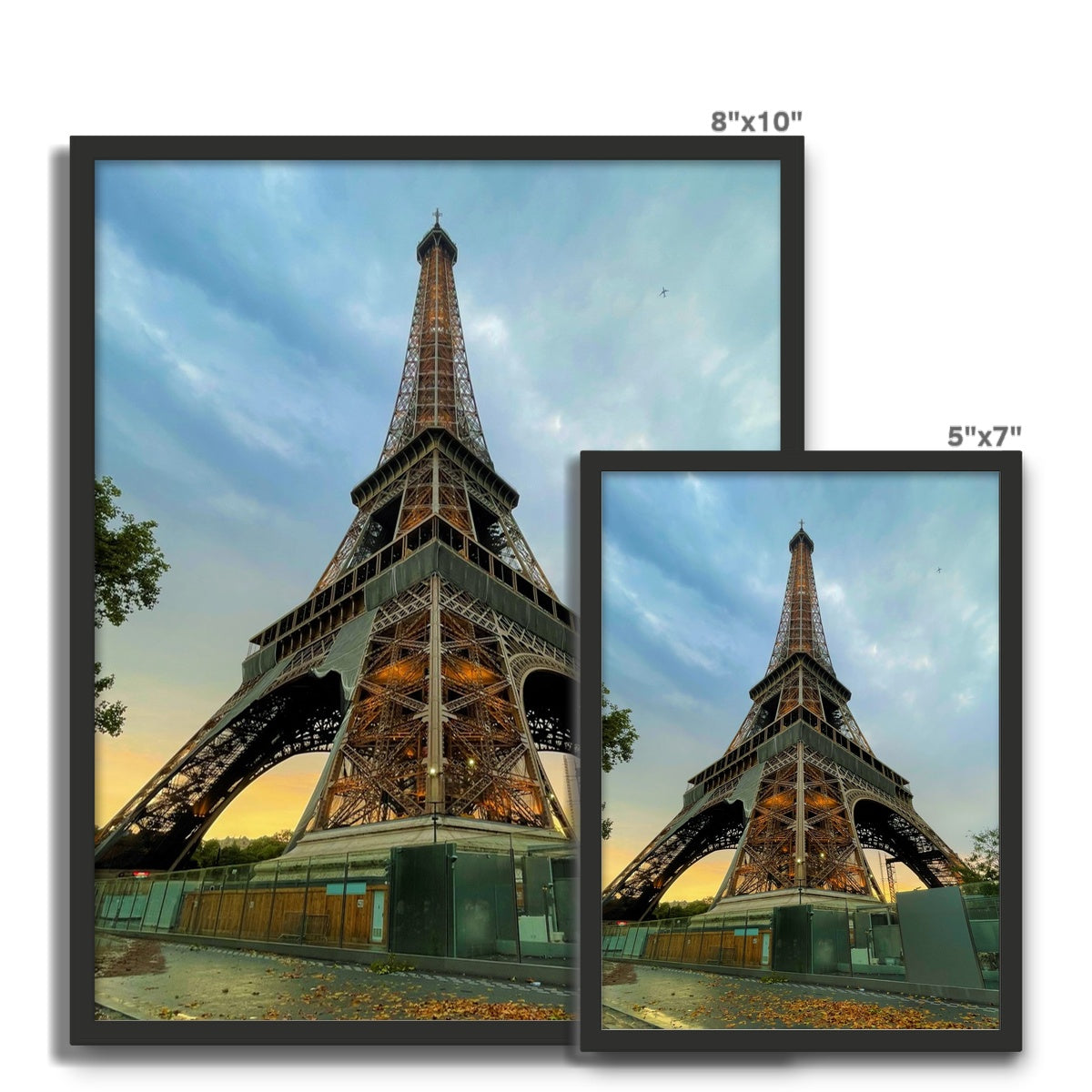 Architecture: Effiel Tower Evening, Paris, France Framed Photo Tile