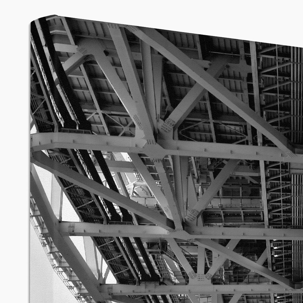 Engineering: Bridge Perspective, B&W Canvas