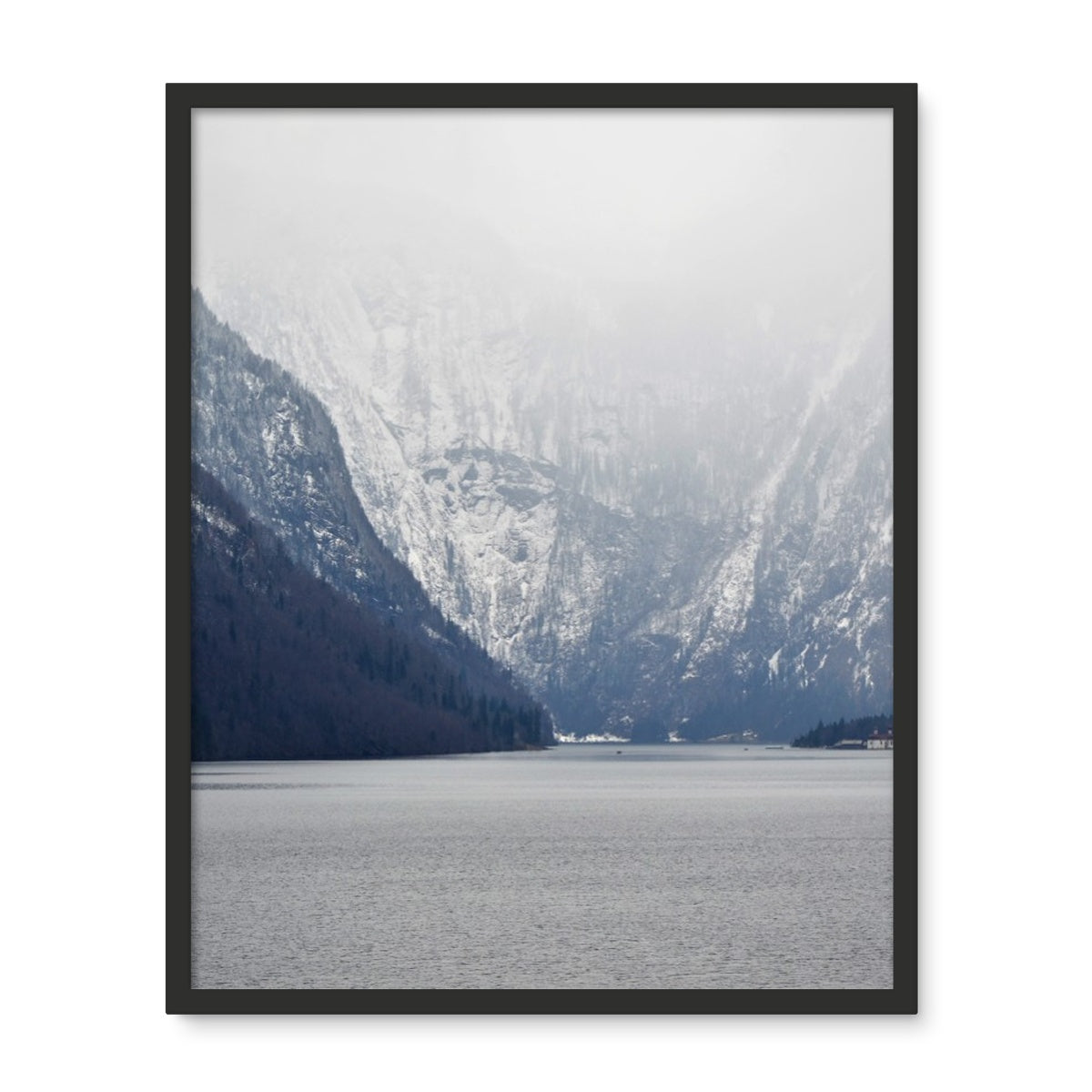 Mountain Lake Landscape Framed Photo Tile