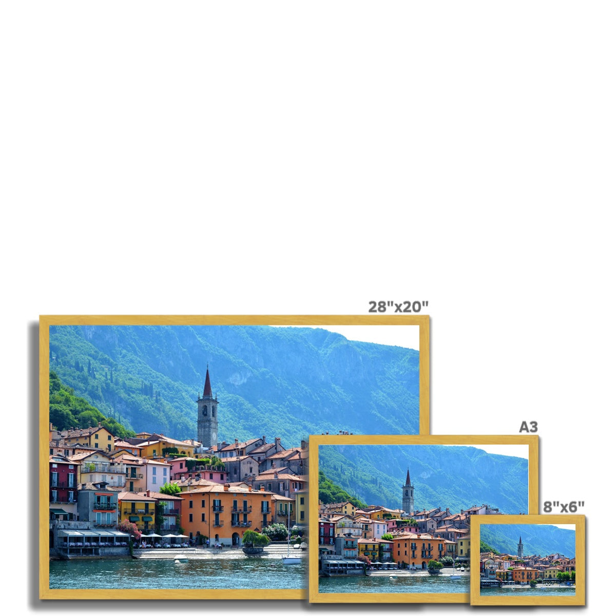 Streets: Lake Como, Italy Antique Framed Print