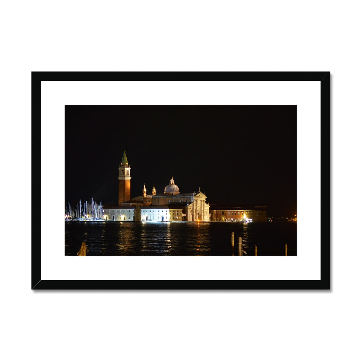 Venice by Night: Piazza San Marco Framed & Mounted Print