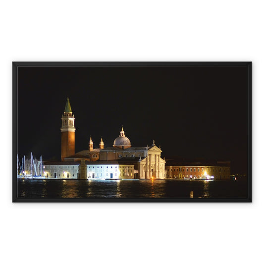 Venice by Night: Piazza San Marco Framed Canvas