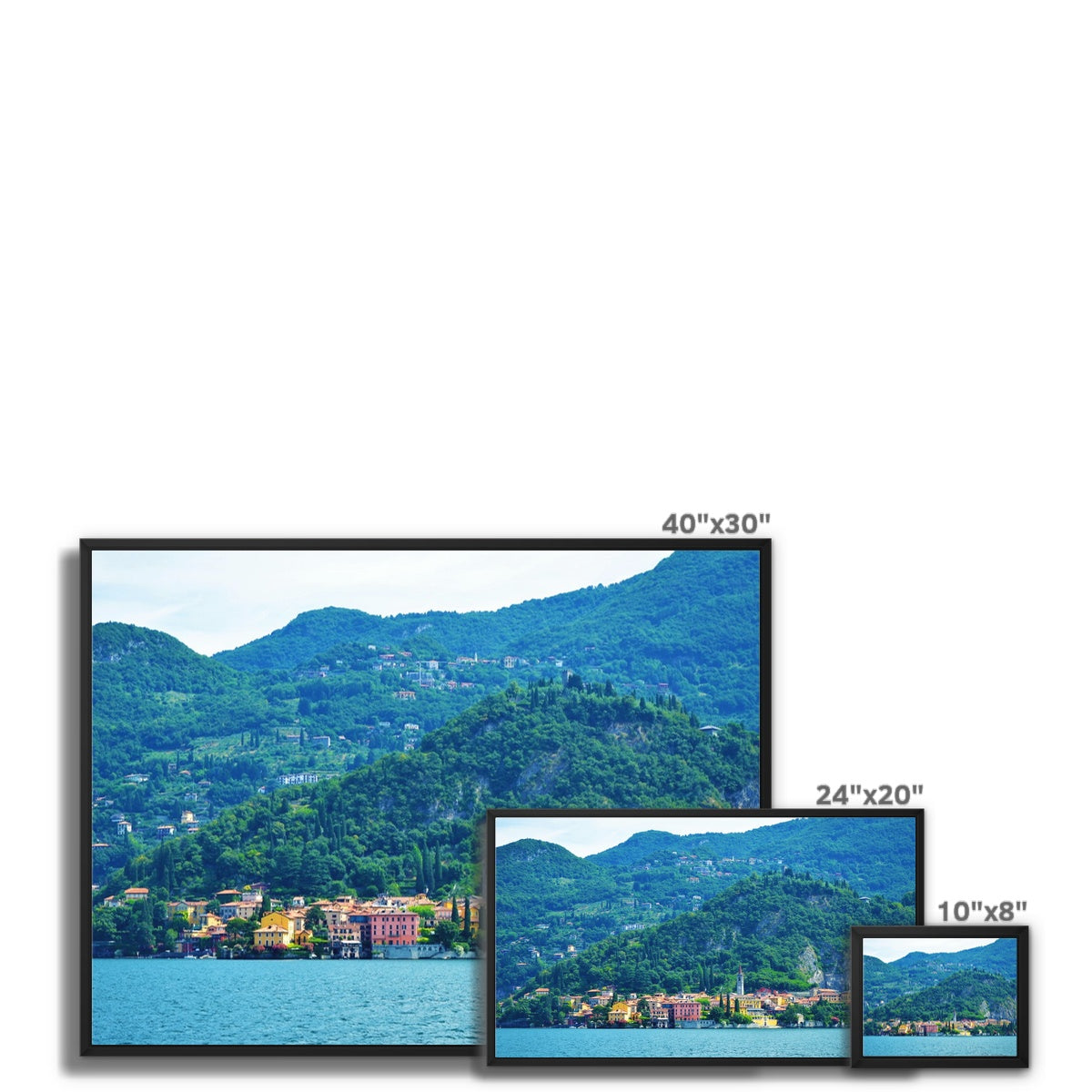 Landscape: Lake Como, Italy Framed Canvas