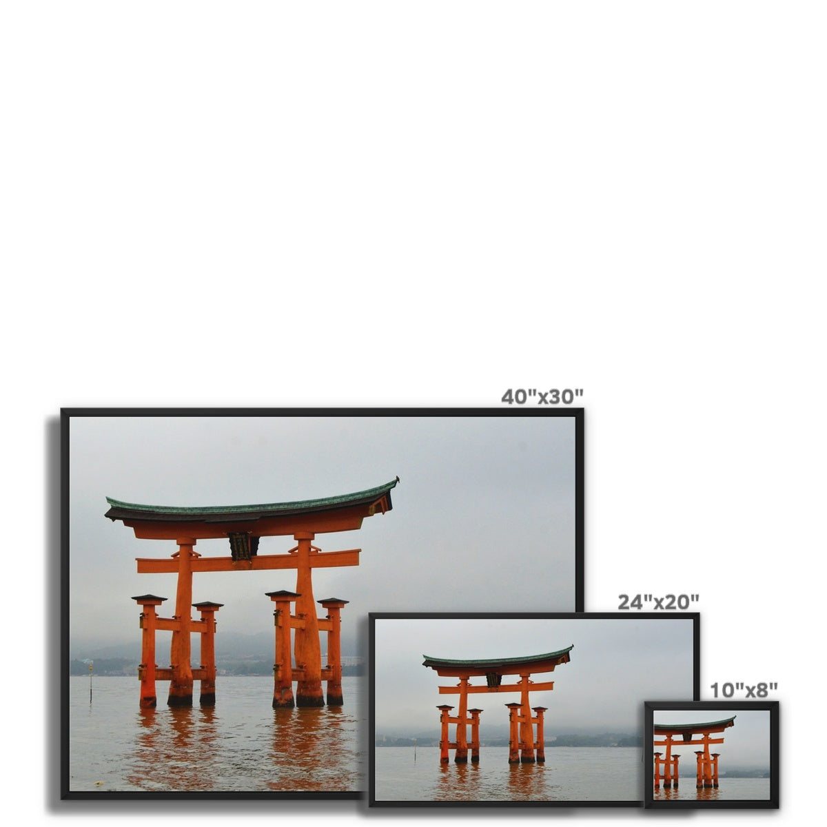 Architecture: Miyajima Gate, Japan Framed Canvas