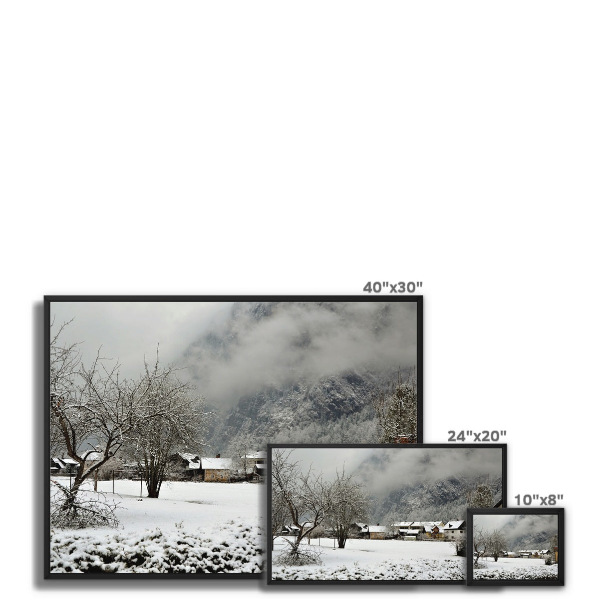 Landscape: Winter Framed Canvas