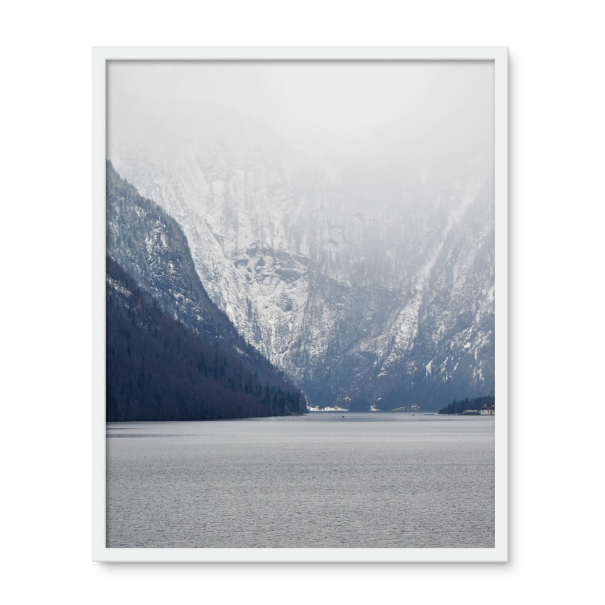 Mountain Lake Landscape Framed Photo Tile