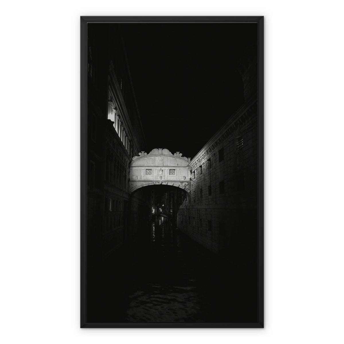 Architecture: Ponte dei Sospiri, Venezia, Italy Framed Canvas