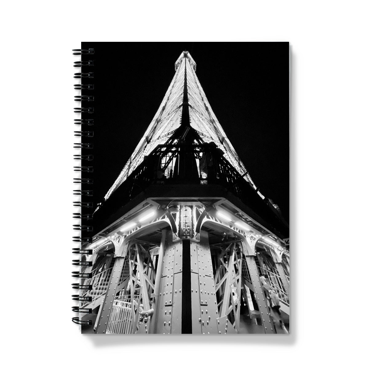 Architecture: Eiffel Tower, B&W, Paris, France Notebook