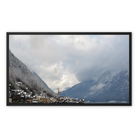 Landscape: Hallstadt, Austria Framed Canvas