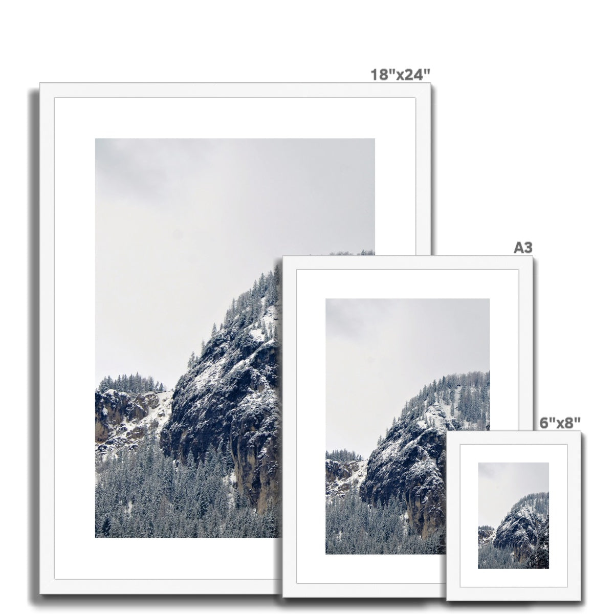 Mountain Landscape: Alps, Italy Framed & Mounted Print