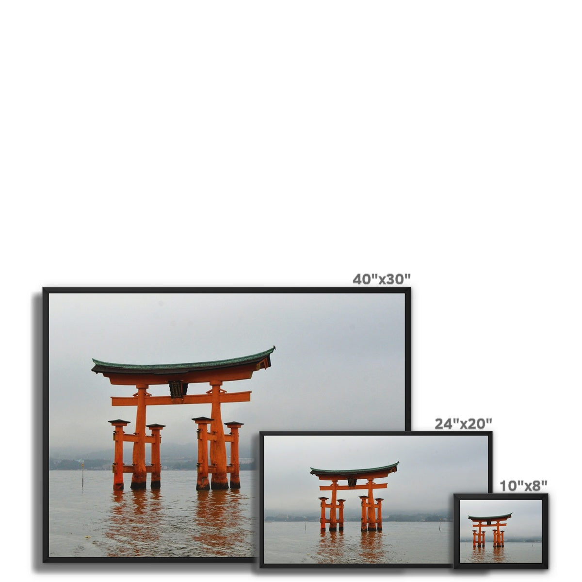 Architecture: Miyajima Gate, Japan Framed Canvas