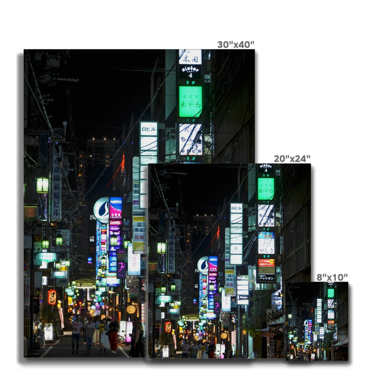 Streets: Neon Lights, Japan Canvas