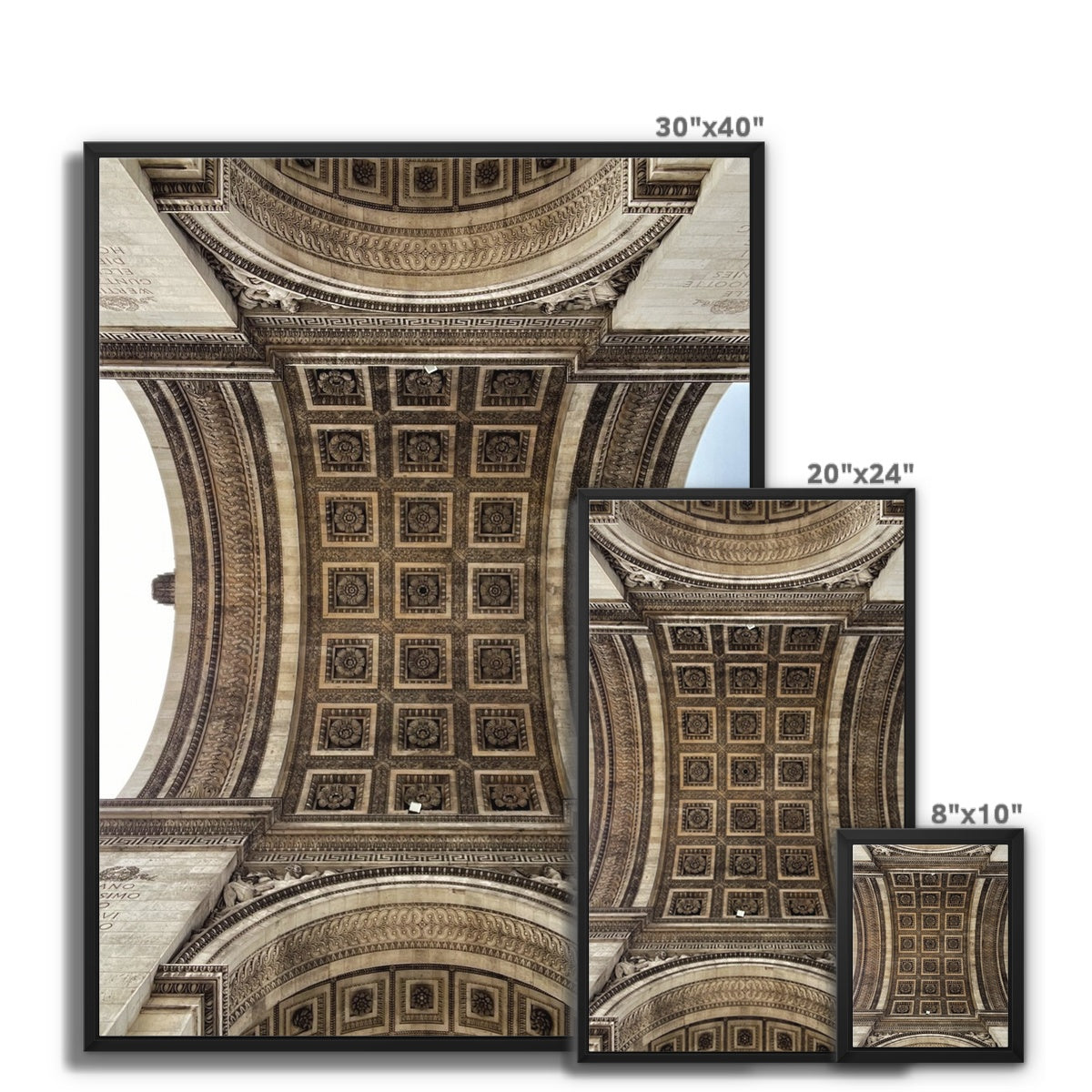 Architecture: Arc du Triomphe, Paris, France Framed Canvas