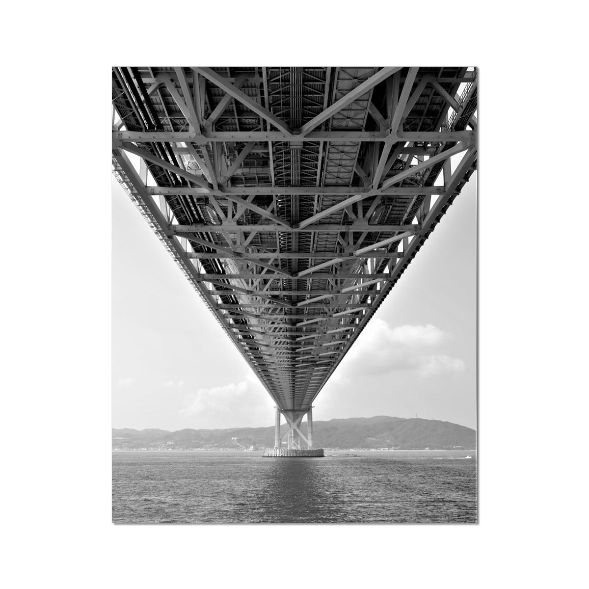 Engineering: Bridge Perspective, B&W Fine Art Print