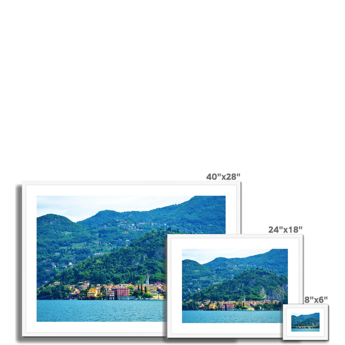 Landscape: Lake Como, Italy Framed & Mounted Print