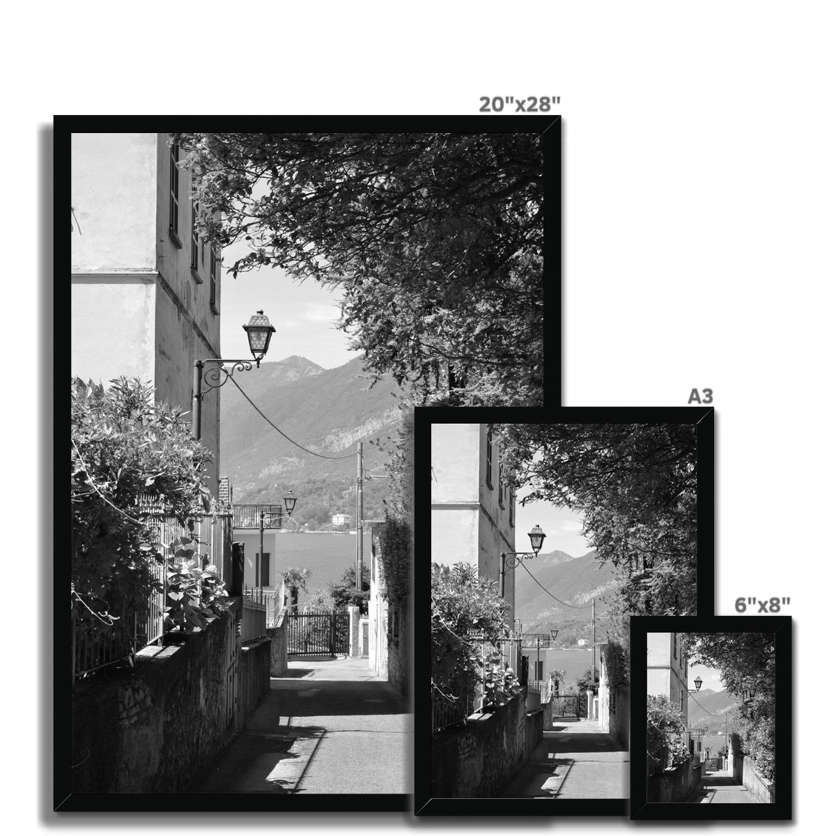 Streets: A Narrow Path Framed Print