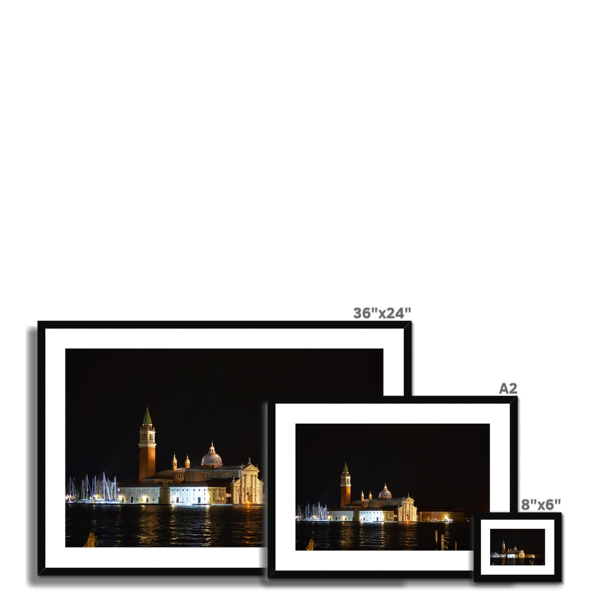 Venice by Night: Piazza San Marco Framed & Mounted Print