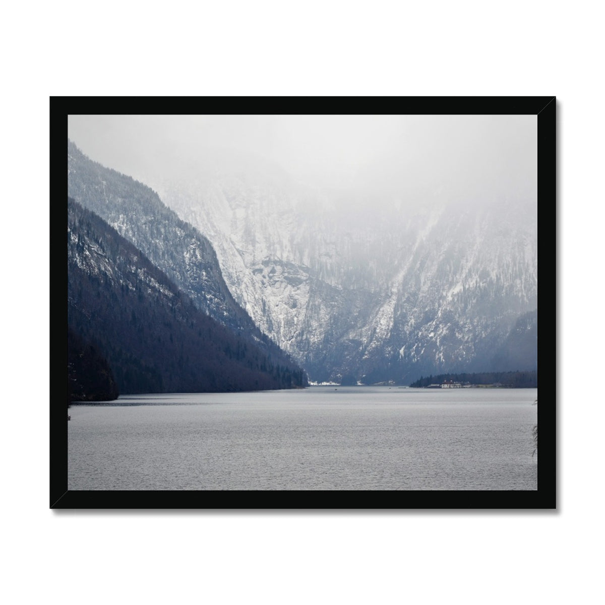 Mountain Lake Landscape Framed Print