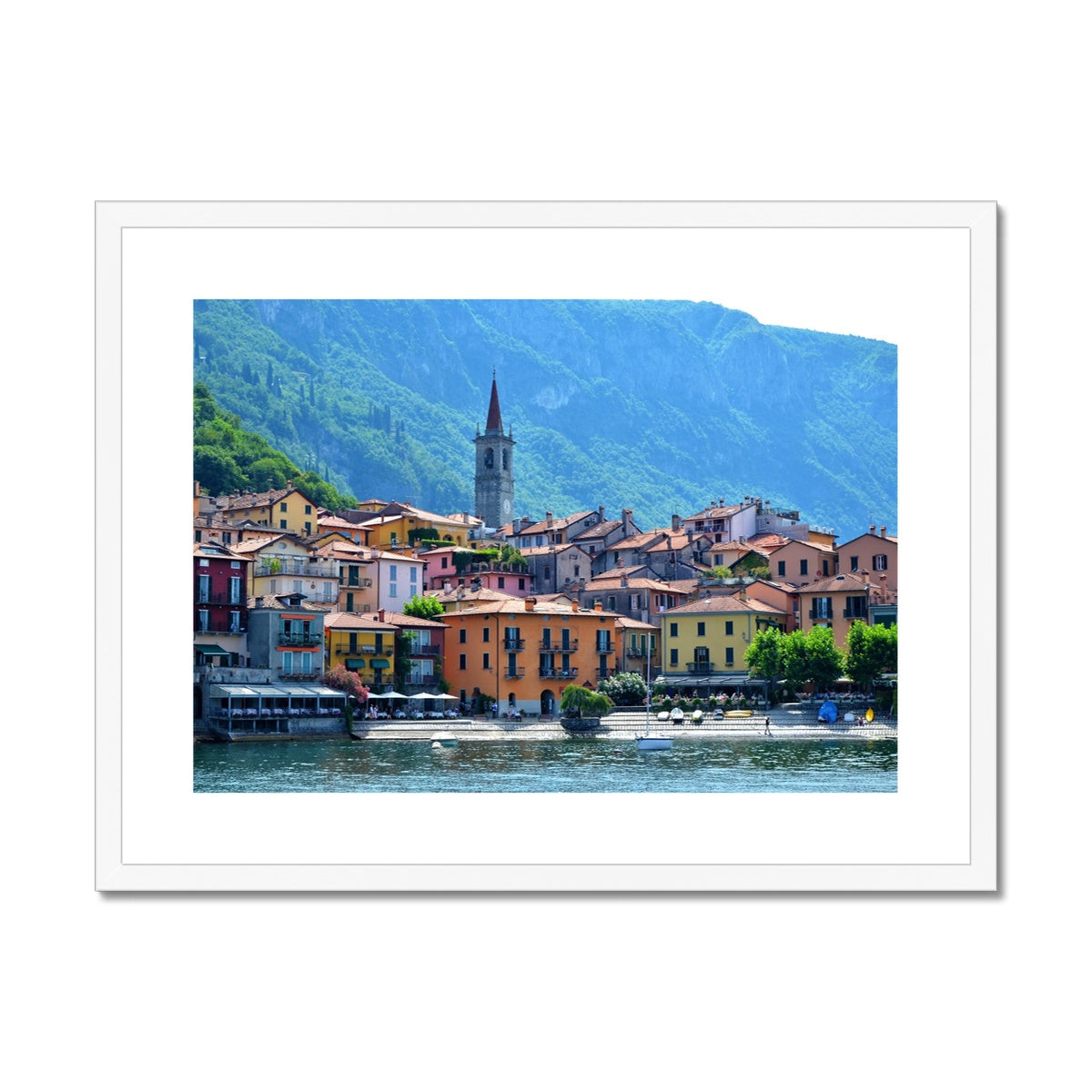 Streets: Lake Como, Italy Framed & Mounted Print