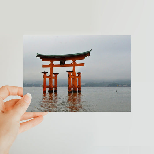 Architecture: Miyajima Gate, Japan Classic Postcard