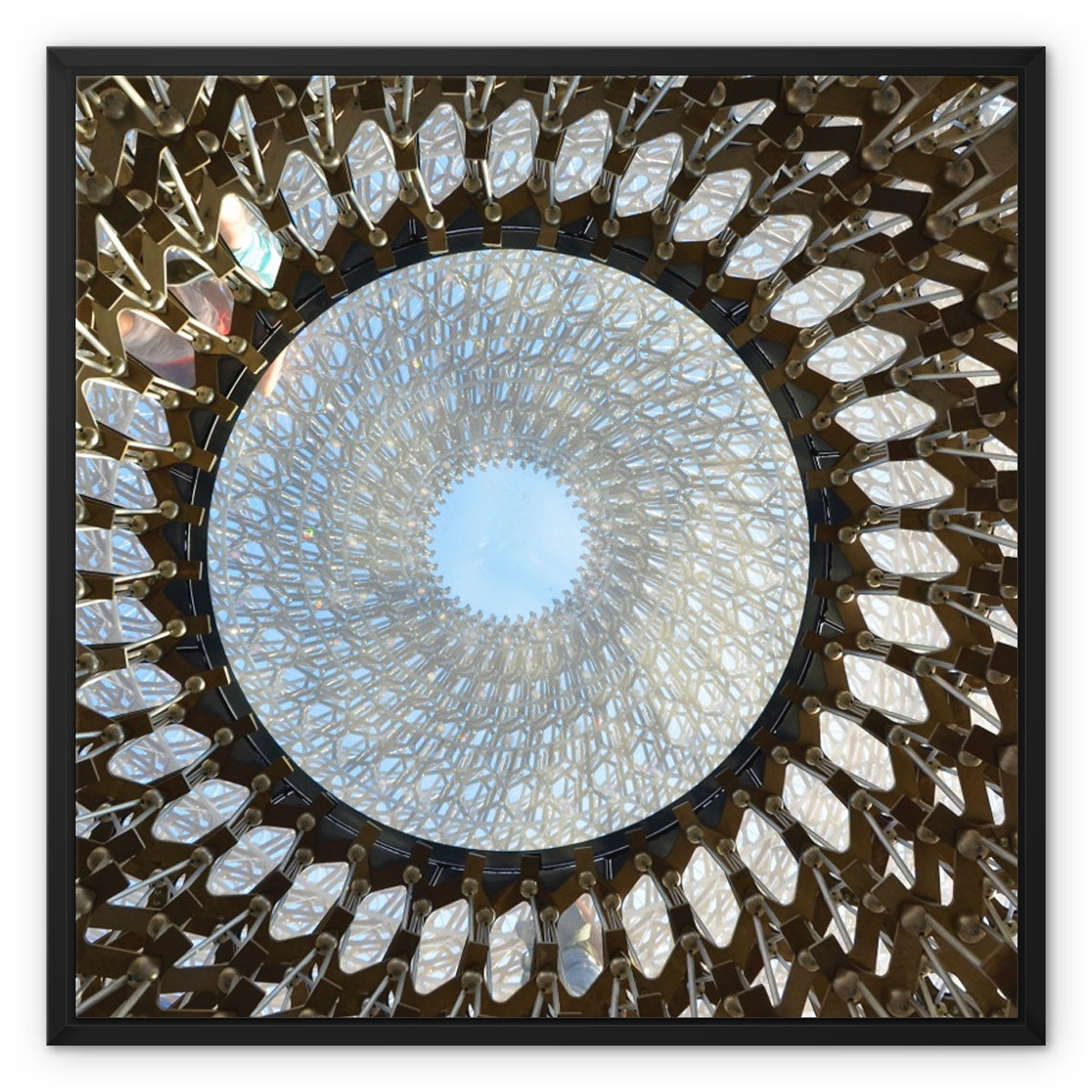 Abstract Photo: Sphere Framed Canvas