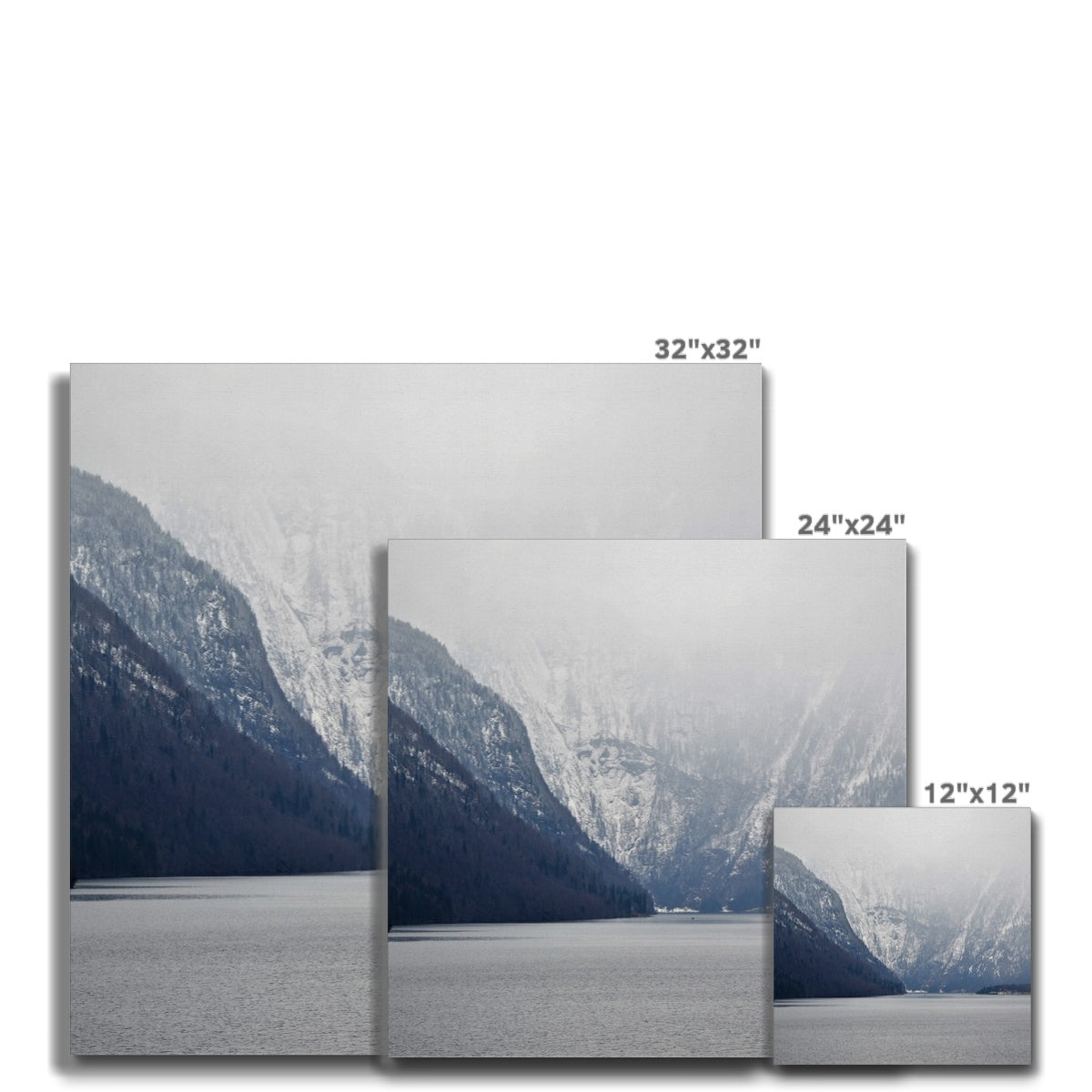 Mountain Lake Landscape Canvas