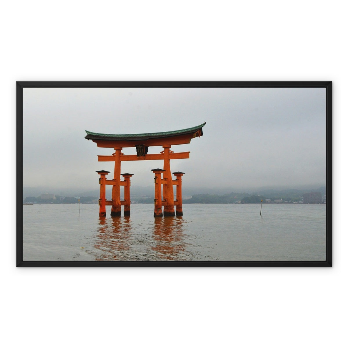 Architecture: Miyajima Gate, Japan Framed Canvas