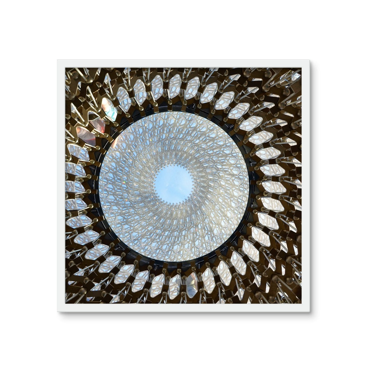 Focus: Mechanical Spiral Design Framed Photo Tile