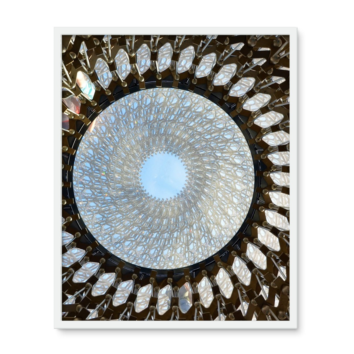 Focus: Mechanical Spiral Design Framed Photo Tile