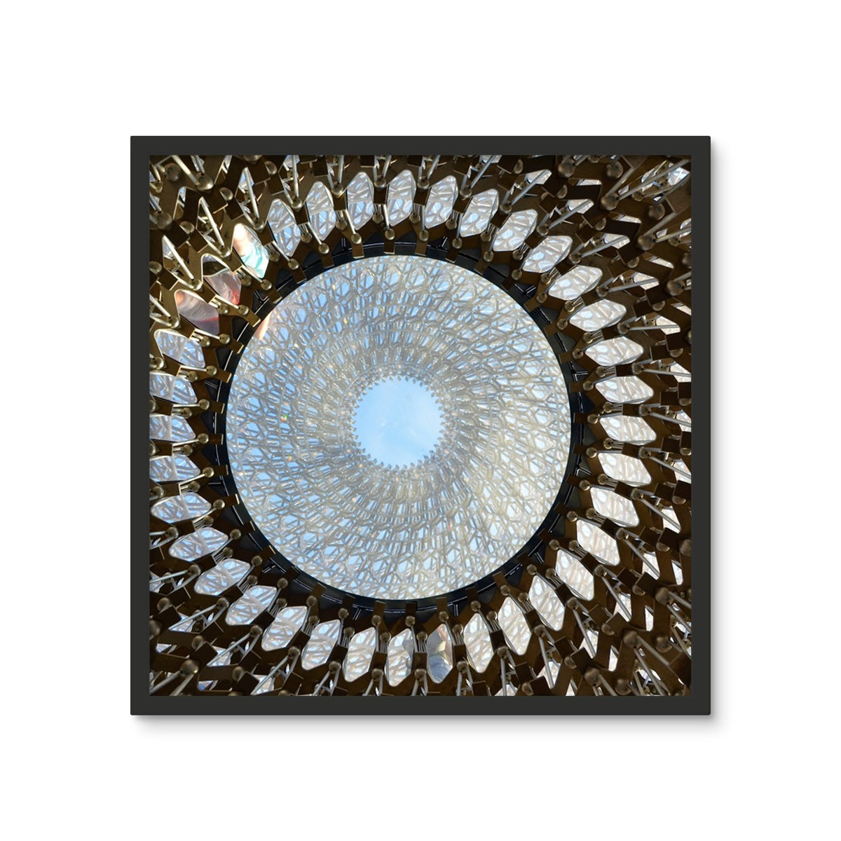 Focus: Mechanical Spiral Design Framed Photo Tile