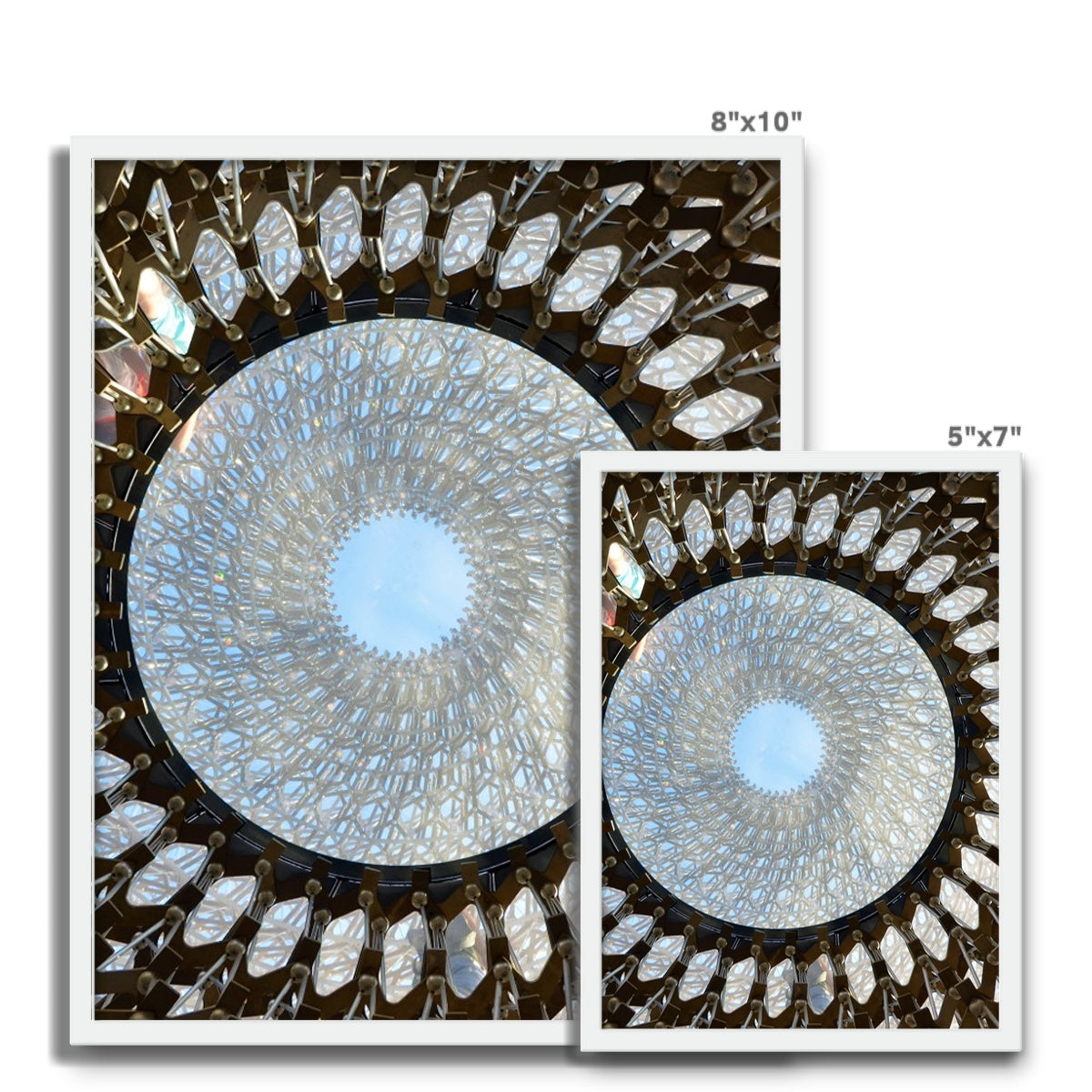 Focus: Mechanical Spiral Design Framed Photo Tile