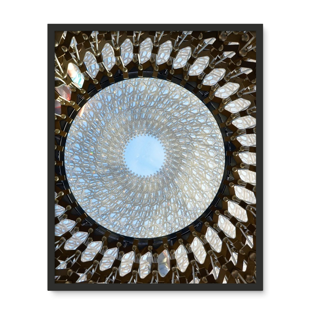 Focus: Mechanical Spiral Design Framed Photo Tile