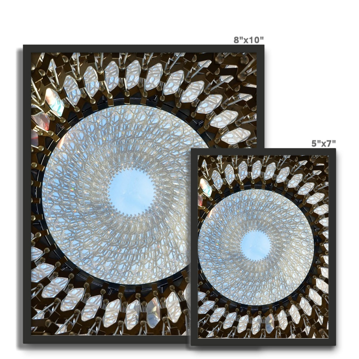 Focus: Mechanical Spiral Design Framed Photo Tile